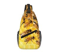 Gnbmvcc Bee Flying Borsa a tracolla per uomo resistente all'acqua borsa a tracolla per corridore escursionismo ciclismo viaggi