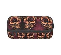 Gnbmvcc Borsa multifunzionale per cancelleria, motivo: rose gotiche, può contenere articoli di cancelleria, cosmetici, forniture per ufficio.