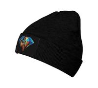 Gnbmvcc Galaxy Diamond, cappello classico unisex lavorato a maglia, caldo cappello in lana per autunno e inverno, da viaggio, a prova di freddo, alla moda., Nero , Taglia unica