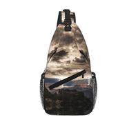 Gnbmvcc Grand Canyon Dark Cloud Borsa a tracolla per uomo resistente all'acqua Borsa a tracolla per corridore Escursionismo Ciclismo Viaggi