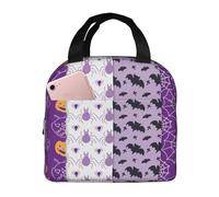 Gnbmvcc Happy Halloween Borsa termica per il pranzo in alluminio per uomini e donne, contenitore per adulti