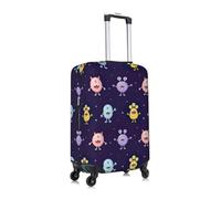 Gnbmvcc La valigia da viaggio con mostri colorati in stile cartone animato è adatta per valigie da 45-81 cm., bianco, XL