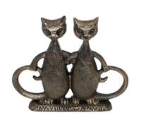 GNbow Cast Iron Decorative Stoppers,Heavy Duty Twin Cats Door, Animal Door Stop for Home