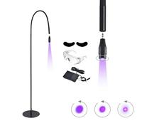 GNbow Lampada UV per Ciglia, Lampada per Colla UV, Lampada da Terra a LED per Ciglia ad Asciugatura Rapida e Nail Art, Essenziale per Polimerizzare la Colla UV per Extension Ciglia