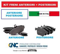 GNC KIT PASTIGLIE FRENO ANTERIORI E POSTERIORI GRANDE PUNTO - PUNTO EVO