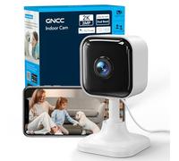 GNCC 2K 3MP Telecamera WIFI Interno Supporta 2.4G/5G WiFi, Videocamera Sorveglianza Interno Wifi, Mini Telecamera con Visione Notturna a Infrarossi, Rilevamento del Movimento, Citofono Bidirezionale
