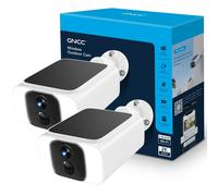 GNCC 2K 4MP Telecamera Wi-Fi Esterna Senza Fili con Pannello Solare integrato, 2