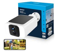 GNCC 2K 4MP Telecamera Wifi Esterna Senza Fili con Pannello Solare, 2.4/5GHz WiFi Videocamera Sorveglianza da Esterno, Visione Notturna a Colori, Allarme, PIR, Audio Bidirezionale, Compatibilità Alexa