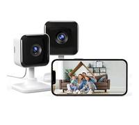 GNCC C2 2K 3MP Telecamera WIFI Interno, Videocamera Sorveglianza Interno WiFi con Visione Notturna a Infrarossi, Audio Bidirezionale, Notifiche Sportive Istantanee, Compatibile Alexa, (2 Pack)