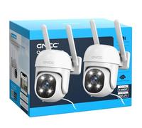 GNCC GK2 Kit 2 Telecamera Wi-Fi Esterno 1080P Videocamera PTZ 360°, IP65