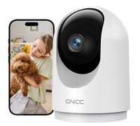 GNCC Telecamera WiFi Interno 2K con notifica Immediata e Rilevamento del Movimento Videocamera Sorveglianza Interno Wifi con Audio Bidirezionale, Rotazione a 360°, Compatibile con Alexa(2,4GHz Wi-Fi)