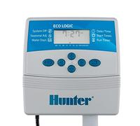 GNCGarden Programmatore di irrigazione elettrico Eco Logic 4 stazioni interno Hunter - Hunter ELC-401I-E - Hunter Eco-Logic Programmatore per interni - Temporizzatore per irrigazione 24V