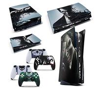 GNG - Set con decalcomania in vinile per console PS5, motivo: Dark Joker di Batman + 2 skin per controller