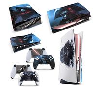 GNG, Set di skin adesive per PS5 Digital, in vinile, motivo DV di Star Wars, con 2 skin per controller