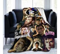 GNHFNM Coperta in pile per divano o letto, David Peter Tennant, morbida coperta in peluche, lussuosa coperta in flanella, super comoda e confortevole per tutte le stagioni, 127 x 101,6 cm