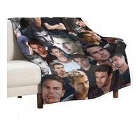 GNHFNM Theo Coperta James, coperta in flanella, morbida, leggera, in peluche, per divano, letto, divano, per amanti dei fan, 100 x 130 cm