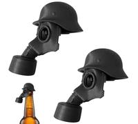 GNHG 2 Pezzi Tappo Di Bottiglia,Tappi Bottiglie Vino Di Birra Maschera Di Gas Militare Gancio Di Traino Copertura Divertente Per i Collezionisti Di Tappi Di Bottiglia Di Birra (Nero)