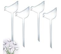 GNHG 4 Pezzi Globi per Irrigazione Automatica Piante,Dosatore Acqua per Piante,Sfere Trasparenti per Irrigazione a Goccia,Irrigazione Automatica Vasi per Piante da Interno ed Esterno,Forma di uccello