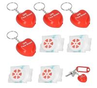 GNHG 4pcs Maschera di respirazione Portachiavi CPR Face Shield di Primo Soccorso Pocket Mask Primo Soccorso Maschere respiratorie per Il Primo Soccorso o addestramento AED