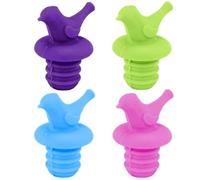 GNHG 4PCS Tappi Bottiglie Vino,Tappi in Silicone, per la conservazione di Champagne e Birra