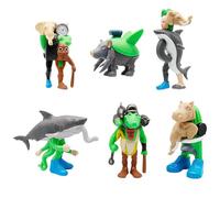 GNHG 6 Pezzi Tung Tung Tung Sahur Figura,Tralalero Tralala Action Toy Figure per Bambini e Adulti, Animali Figura, Italian Brainrot Figures Decorazioni Desktop per Gli Amanti Del Gioco Giocattoli