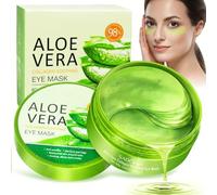 GNHG 60 Pezzi Aloe Vera Patch Occhi,Patch Occhiaie e Borse,Collagene Occhi,Per Ridurre Le Rughe e Il Gonfiore,Contorno Idratante,Maschera Per Gli Idratante Donna Uomo,Verde