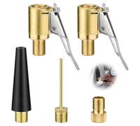 GNHG Connettore Valvola Mandrini Pneumatica Universale,Adattatore Compressore Bici,Air Chuck Pneumatico Pompa Da Auto Ugello Filettato a Clip Per Gonfiatori Pompa d'Aria Compressore Macchina
