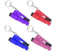 GNHG Life Hammer,4 Pezzi di Martello di Sicurezza per Auto 3 in 1, Rompivetro Portatile e Taglia Cinture di Sicurezza Strumento di Emergenza per La Fuga,con fischietto(A)