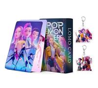 GNHG Set da collezione di 55 pezzi K-Pop Anime - kpop devil hunters Piccola carta, accompagnata da due ciondoli in acrilico con i personaggi, regalo di compleanno per i fan