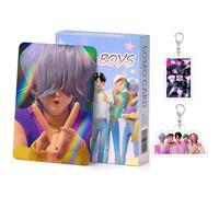 GNHG Set da collezione di 55 pezzi K-Pop Anime - kpop devil hunters sajaboys Piccola carta, Con tre ciondoli in acrilico raffiguranti personaggi, regalo di compleanno per i fan
