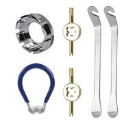 GNHG Set Leve per Pneumatici da 5 Pezzi, Set Chiavi per Raggi, Strumenti di Riparazione Bici, Leva per Pneumatici per Bici, Scatola per rimozione pignone, Set estrattore per Anello di bloccaggio
