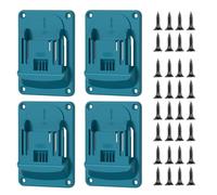 GNHG Supporti per Batteria Makita18V - 4 Pezzi con 40 Viti, Rack per Stoccaggio Batterie, Supports de Batterie da Parete per Utensili Elettrici Makita 18V/20V/40V