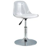 GNIUBBDB Sgabello da Bar, sgabelli da banco girevoli con Schienale, Sgabello da Bar Regolabile Trasparente, sgabelli da Bar Moderni per la Colazione in Cucina Breve,Set di 1