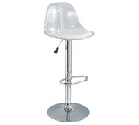 GNIUBBDB Sgabello da Bar, sgabelli da banco girevoli con Schienale, Sgabello da Bar Regolabile Trasparente, sgabelli da Bar Moderni per la Colazione in Cucina Alta,Set di 1