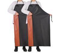 Gnjcv Resistente chimico PVC Apronti - Black Plus Sizex I grembiuli in vinile impermeabili per la lavaggio del cane per la pulizia del giardinaggio d