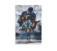 GNKIO Leo Messi, The King of Football 4K, stampa artistica da parete su tela, stampa artistica da parete, motivo famiglia moderna, per camera da letto, 60 x 90 cm