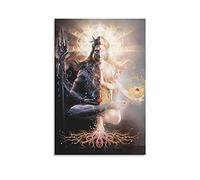 GNKIO Spiritual Art Shiva Shakti Shiva Art Lord Shiva - Stampa artistica da parete su tela, motivo: famiglia moderna, dimensioni: 50 x 75 cm