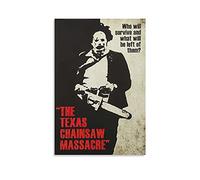 GNKIO Texas Chainsaw Massacre Leatherface Silhouette Horror Movie Poster Decorazione da parete per soggiorno, camera da letto, 20 x 30 cm