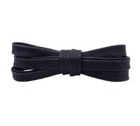 Gnmshzy Lacci piatti in cotone cerato, larghezza 0,8 cm, Nero , 47" ( 120 cm )