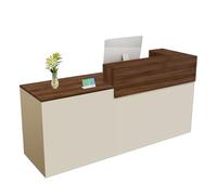 GNNymphyte Banco Reception Con Cassetto E Vassoio Per Tastiera, Spazio Di Archiviazione, Banco Reception Per Ufficio, Banco Reception Per Salone Di Bellezza, Bancone Per Negozio, 160x60x100cm