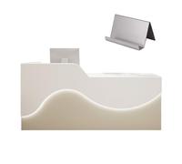 GNNymphyte Banco Reception, Scrivania Allargata, Cassetto Con Serratura, Foro Passacavi, Per Cassiere, Sale Eventi E Riunioni, Reception Ufficio(A,RIGHT_200X60X100CM)