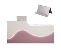 GNNymphyte Banco Reception, Scrivania Allargata, Cassetto Con Serratura, Foro Passacavi, Per Cassiere, Sale Eventi E Riunioni, Reception Ufficio(C,RIGHT_140X60X100CM)