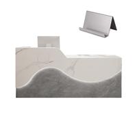 GNNymphyte Banco Reception, Scrivania Allargata, Cassetto Con Serratura, Foro Passacavi, Per Cassiere, Sale Eventi E Riunioni, Reception Ufficio(B,RIGHT_180X60X100CM)