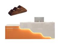 GNNymphyte Bancone Reception Curvo, Foro Passacavi, Scrivania Allargata E Cassetti Con Serratura, Bancone Di Benvenuto Per Ufficio, Hall, Salone, Negozio(B,LEFT_150X60X100CM)