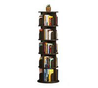 GNNymphyte Libreria girevole a 5 ripiani per bambini, libreria girevole, porta giocattoli in piedi, salvaspazio, libreria semplice per studenti(Bruin)