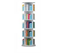 GNNymphyte Libreria girevole a 5 ripiani per bambini, libreria girevole, porta giocattoli in piedi, salvaspazio, libreria semplice per studenti(Blue)