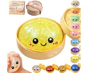 Gnocchi glitterati, per ravioli da schiacciare, per ravioli e ravioli, per alleviare l'ansia, impasto morbido a decompressione (D-giallo)