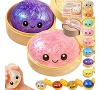 Gnocchi glitterati, per ravioli morbidi da spremere, per ravioli e gnocchi glitterati, antistress (D-Pink+D-viola)