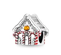 GNOCE Casa di Natale in Argento S925 Charm Bead per Bracciale Charm e Collana Regali di Natale per Donne Ragazze Amici