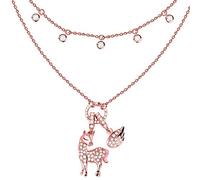 Gnoce Catena Da Donna Con Ciondolo Unicorno Argento Sterling 925 "Divina Anima E Spirito" Collane Con Ciondoli In Oro Rosa Regali Bigiotteria Per Donna
